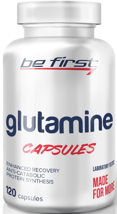 Be First Glutamine Capsules, 120 капс.